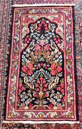 Alfombra Persa Kerman Manual - Lana - Multicolor