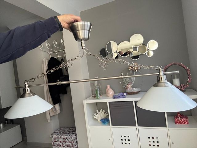 Lampada da soffitto vintage a 2 luci