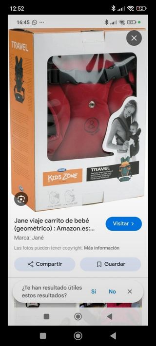 Mochila portabebés roja - Jane