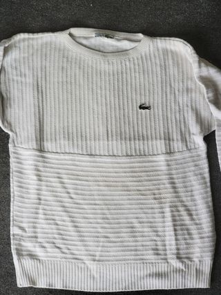 Maglione Lacoste vintage XS bianco