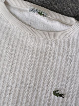 Maglione Lacoste vintage XS bianco