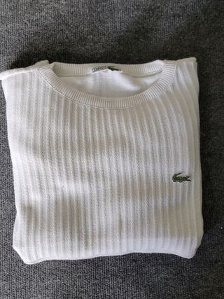 Maglione Lacoste vintage XS bianco