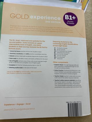 Gold Experience 2nd Edition B1+ Workbook (Gold ...