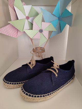 Zapatillas esparto azul marino