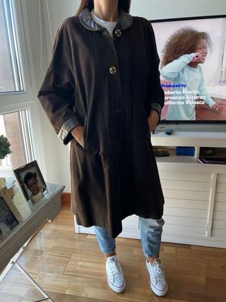 Abrigo ante marrón LUCAS