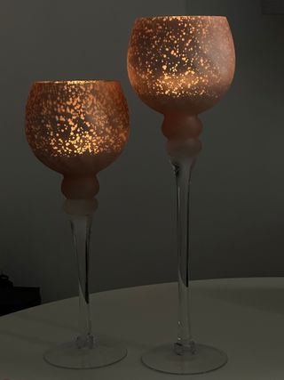 2 lampadari in cristallo rosa