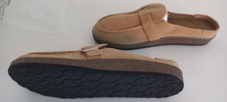 Sandalias hombre beige tipo zueco
