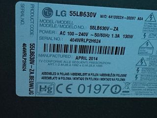 TV LG 55" Smart TV 55lb630v