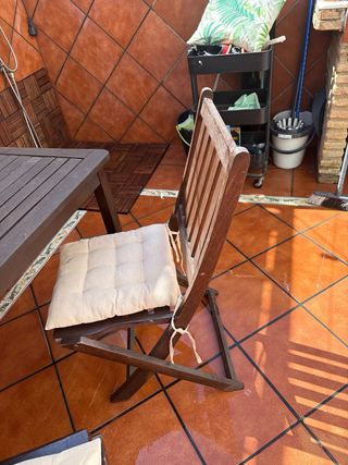 Mesa y 2 sillas terraza teka