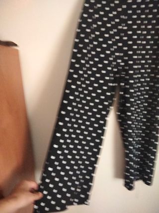 Pantalón culotte lunares blanco-negro