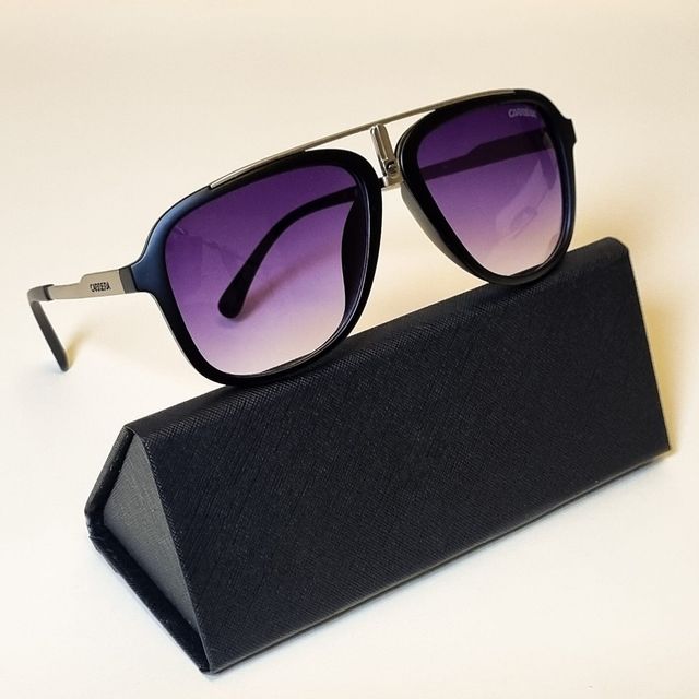 Gafas Carrera Estilo Aviador Negras Vintage