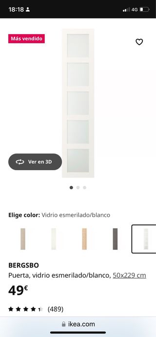 Puertas armario Ikea PAX blancas