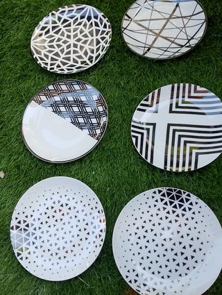Set 6 Piatti piani ceramica misura CM 24