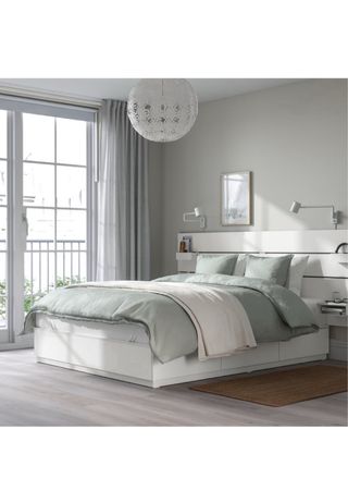 Cama matrimonio 160x200 blanca colchón no incluido