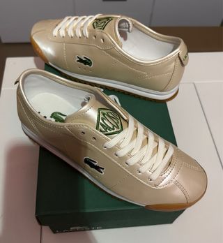 Zapatillas Lacoste - Beige Dorado,