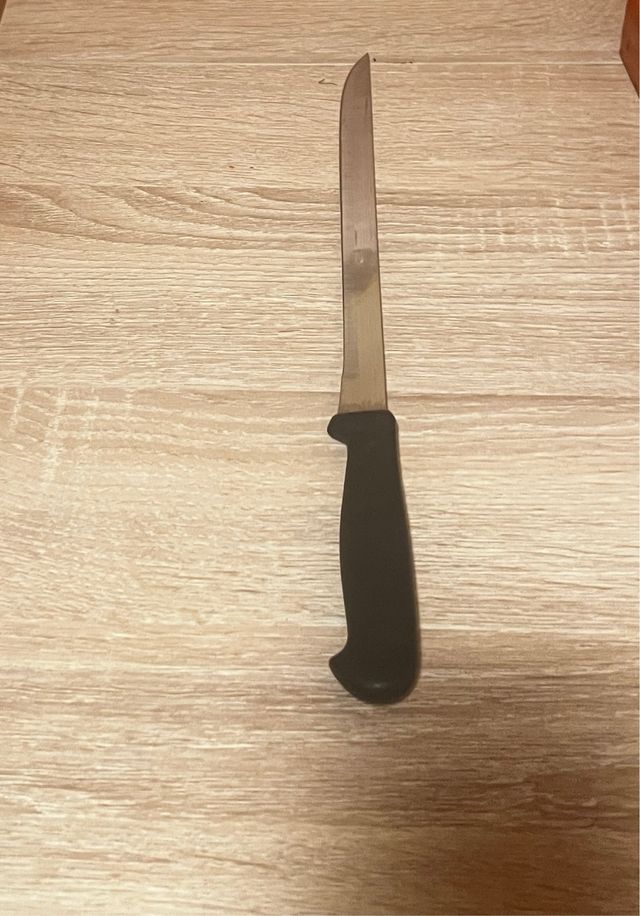 Jamonero de madera con cuchillo