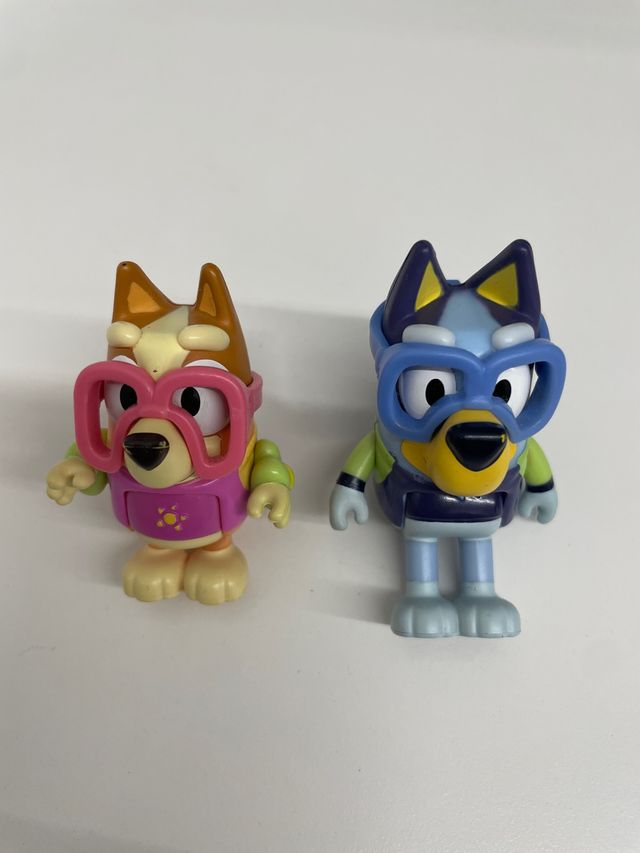 Bluey y Bingo: ¡2 figuras para el baño!