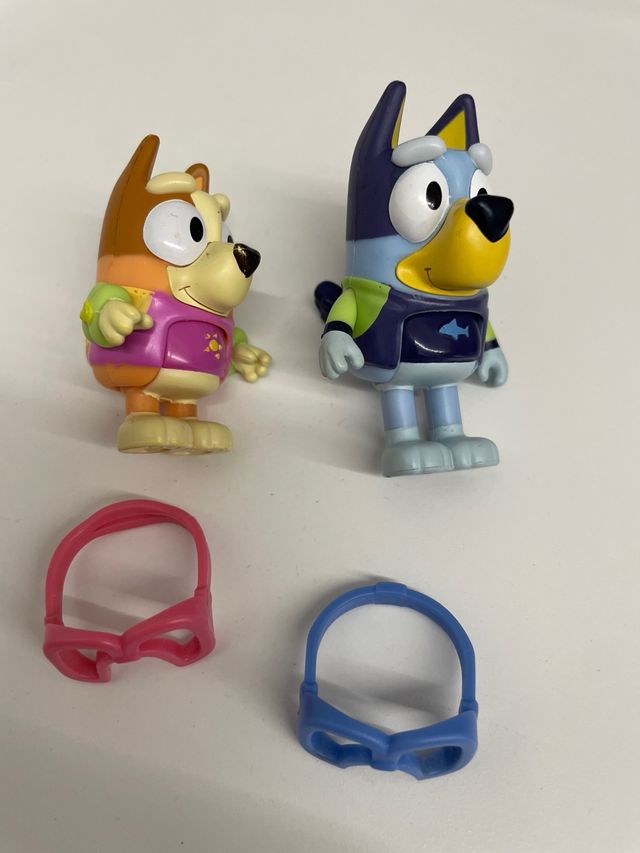 Bluey y Bingo: ¡2 figuras para el baño!
