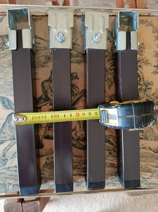 8 Patas somier -  Color marrón oscuro
