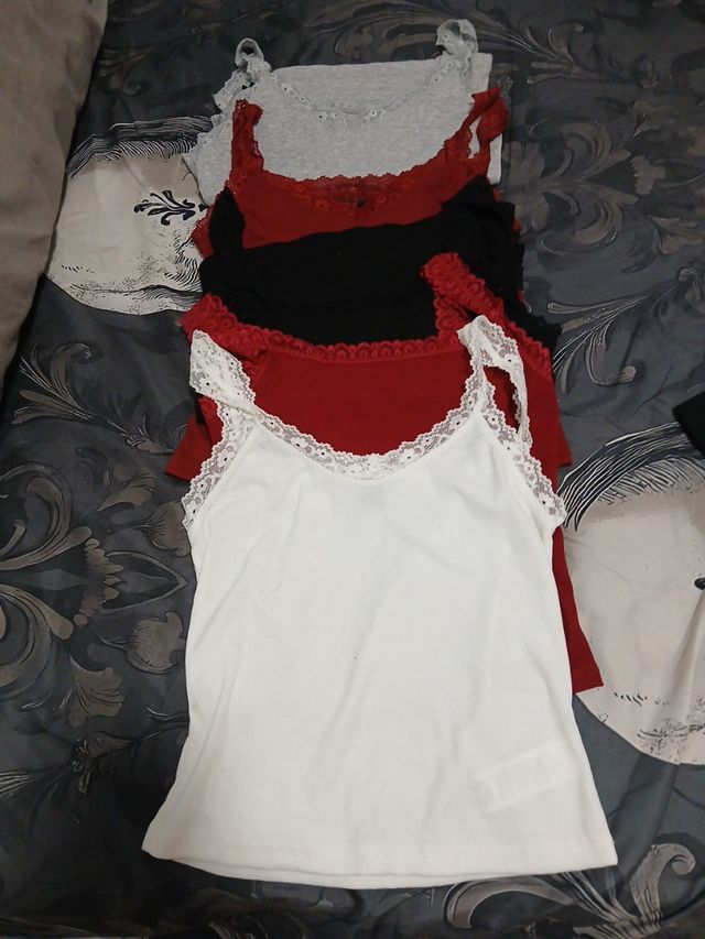 5 Camisetas Tirantes encaje