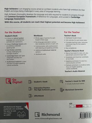 HIGH ACHIEVERS B1 WORKBOOK