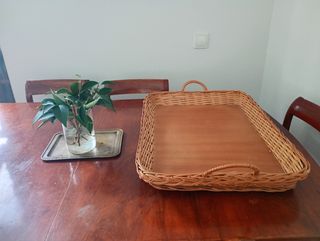 Bandeja  cesta grande Mimbre
