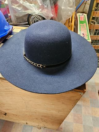 Sombrero azul mujer - ala ancha