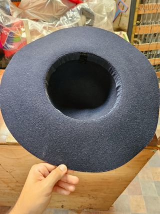Sombrero azul mujer - ala ancha
