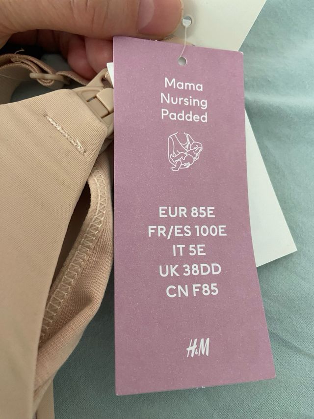 2 Sujetadores lactancia 85E algodón orgánico H&M