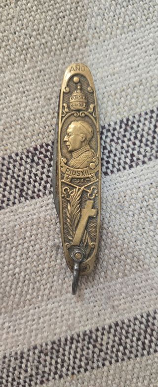 Cuchillo antiguo Papa Pio XII