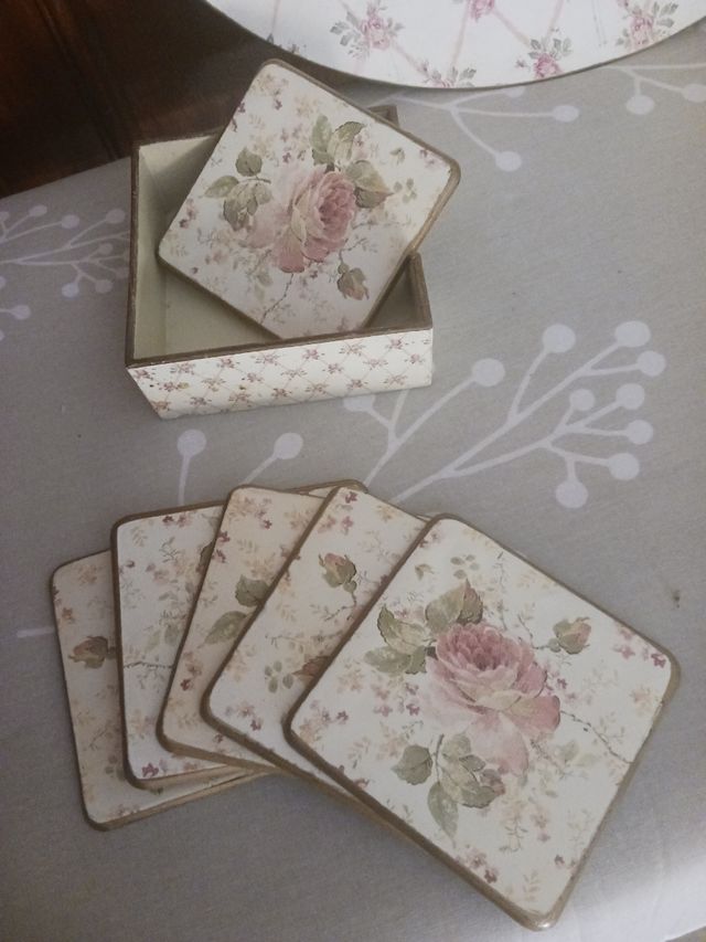 Set vintage: bandeja, jarra, servilletero & posava