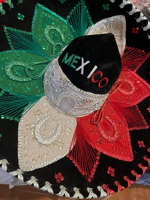 Sombrero Mexicano - Verde, Rojo