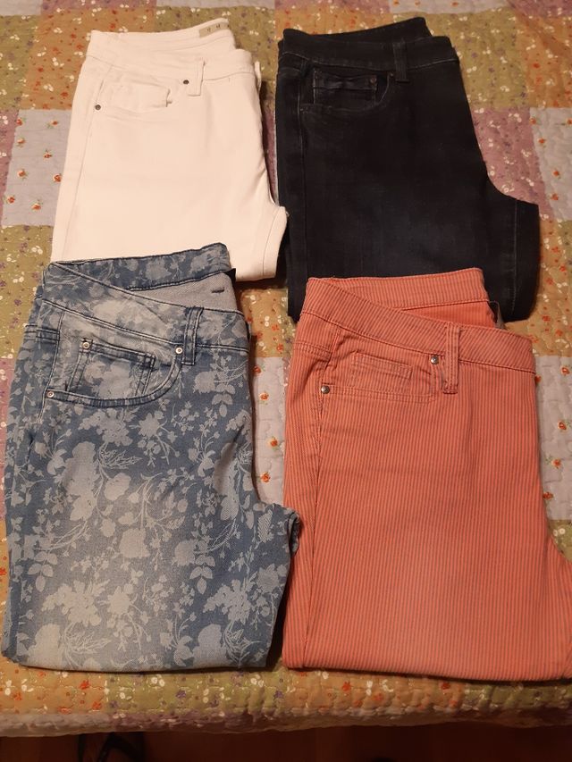 4 Pantalones Mujer T40 - 7€/Ud.