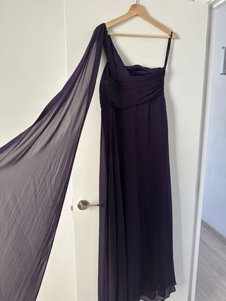 Vestido largo morado ocasión especial