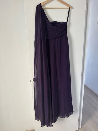 Vestido largo morado ocasión especial