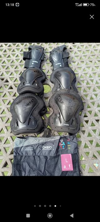 Patines Oxelo + casco + protecciones