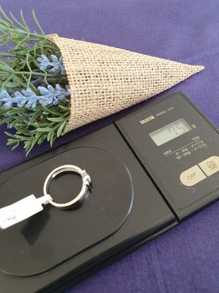 Anillo Solitario Zircon Plata