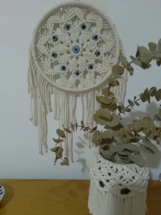 Macrame mandala con jarrón