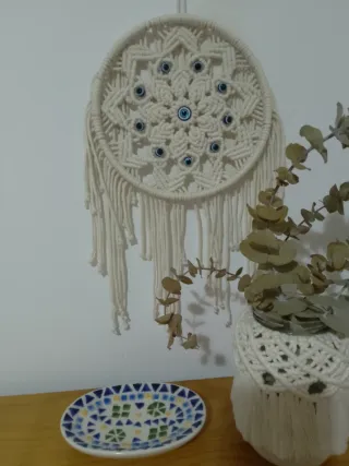 Macrame mandala con jarrón