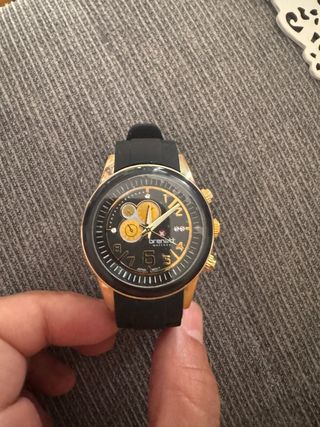 Reloj Brentt - Pulsera Negra y Dorada