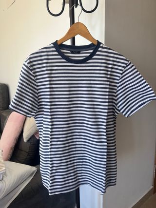Camiseta Massimo Dutti rayas azul-blanca