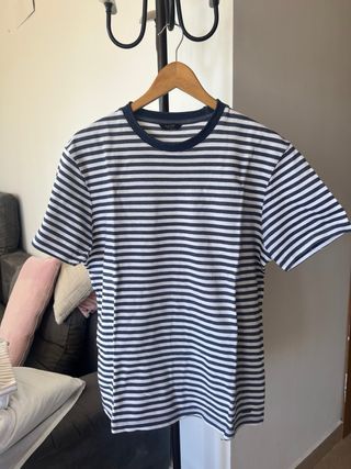 Camiseta Massimo Dutti rayas azul-blanca