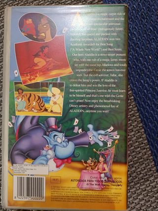 VHS Aladdin (Inglés) - Clásico Disney