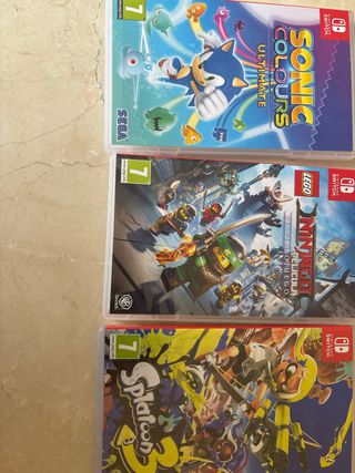 3 Juegos Nintendo Switch - LEGO Ninjago, Sonic, Sp
