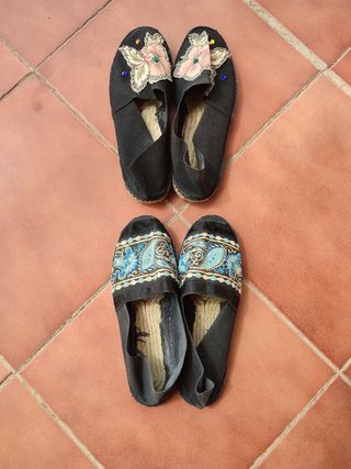 Lote de 2 pares de alpargatas fantasía 