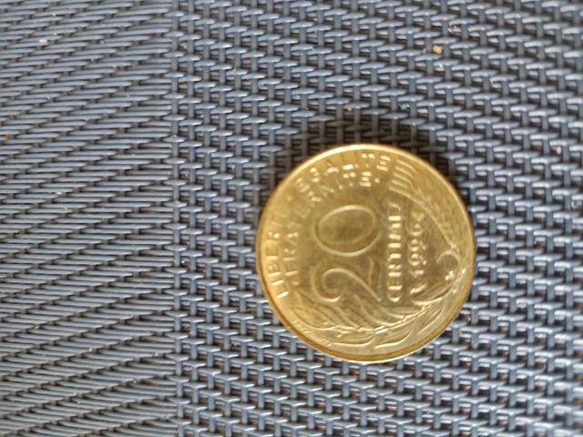 Moneda 20 céntimos Francia antigua