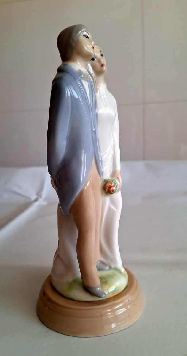 Pareja de novios de porcelana 22cm altura