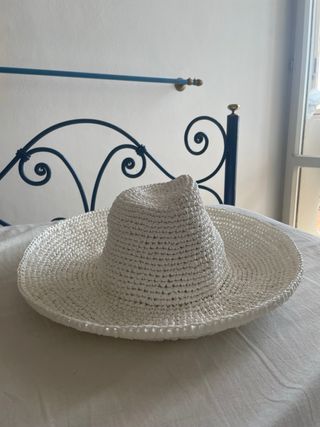 Cappello Rafia Bianco Handmade