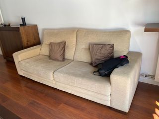 Sofá 3 plazas beige