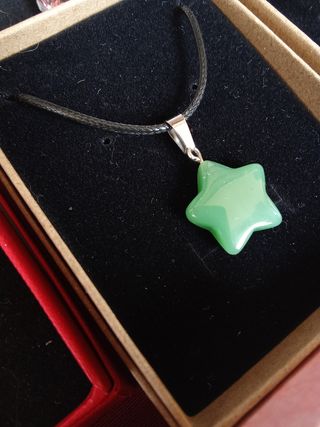 Colgante estrella verde